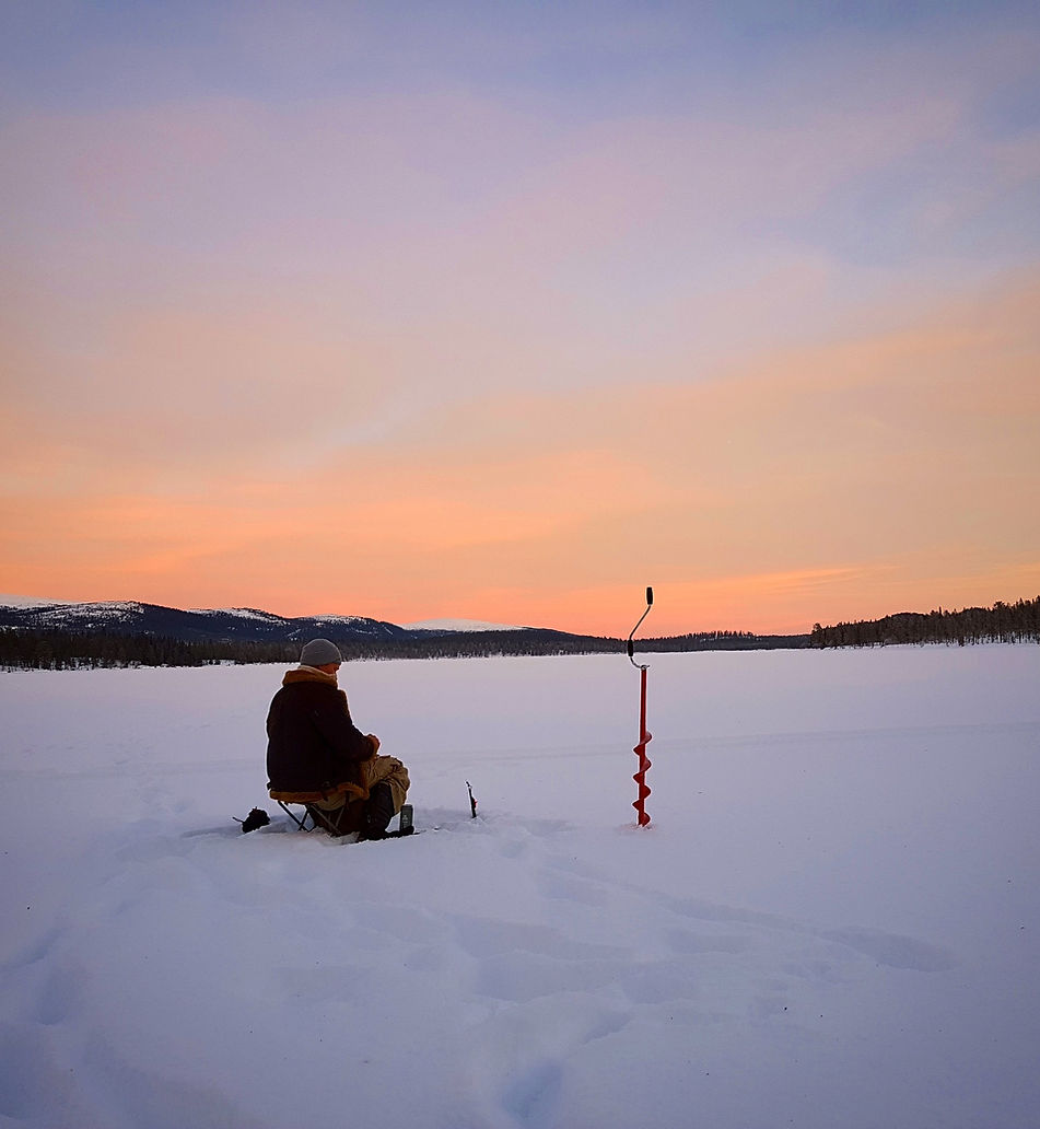 Ice Fishing near Leadville, Colorado